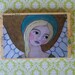 Angel Encaustic Woodblock Print Reproduction painting