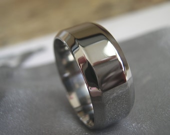 Titanium Ring, Polished Ring, Wedding Band
