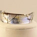 Dichroic fused glass ponytail holder - french barrette (1792)