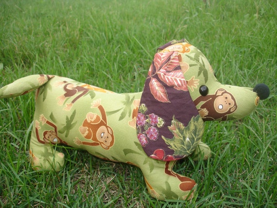 Stuffed Monkey Dachshund weiner plush