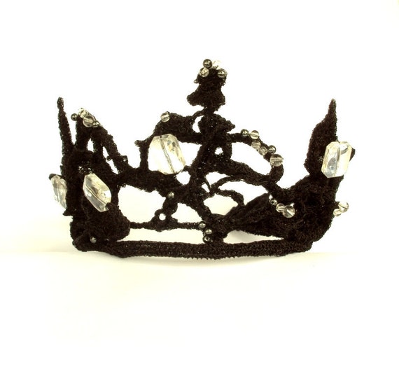 RESERVED custom made black swan tiara