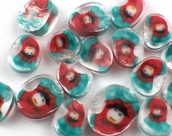 Handmade Lampwork Murrine Christmas Stocking 104 COE Murrini Slices 15