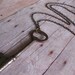 KEY 2 MY SOUL - Vintage skeleton key on natural brass chain necklace Vintage key necklace Unisex Jewelry