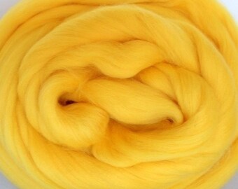 4 oz. Merino Wool Top Lemon Drop -- Ships Free