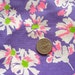 RESERVED FOR JANECHOKI --pretty purple and bright pink floral print vintage cotton blend fabric -- 45 inches wide by 1 yard plus