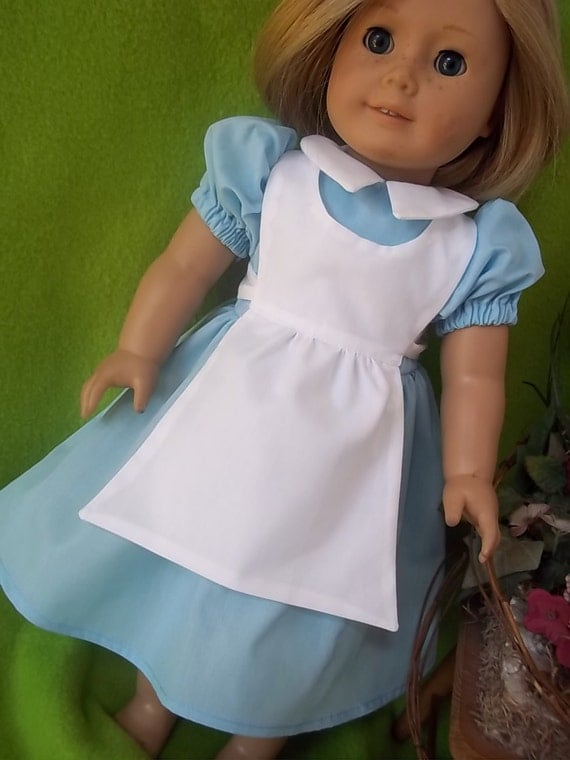 Alice in Wonderland Costume fits American Girl Doll Clothes