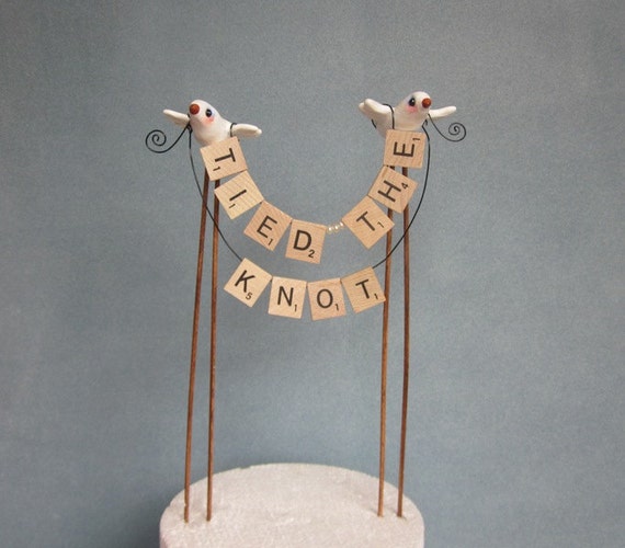 TIED THE KNOT  Wedding  Cake  Topper 