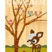 Little Treehouse owl and deery poster collage print