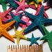 Starfish: 30 tiny RAINBOW dyed Sugar Starfish, NOT FOOD, supplies, nautical