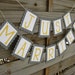 Just Married banner in Grey and Yellow - Wedding Decoration