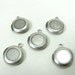 Small Round Heavy Sterling Plated Locket with recess