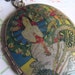 Large Alfonse Mucha Art Locket on Long Chain Monaco Monte Carlo