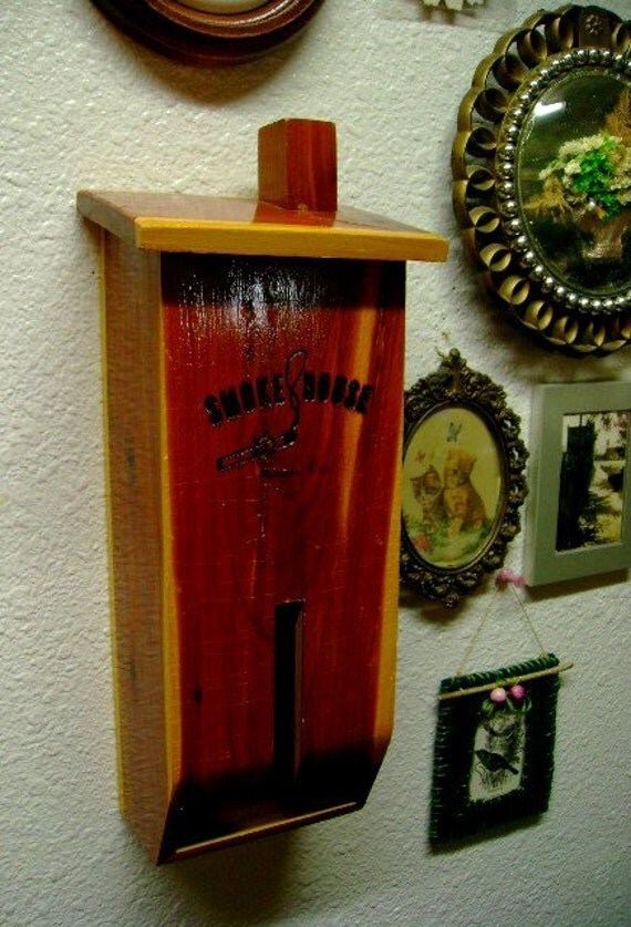 vintage 50s smoke house cigarette pack holder box holder