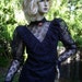 vintage 80s black widow blouse lace witch steampunk victorian ruffles costume