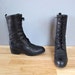 vintage BLACK lace up boots 6