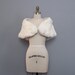 vintage white RABBIT FUR pom pom stole