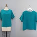 vintage TEAL silk blouse S