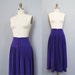 vintage VIOLET silk mid length skirt M L
