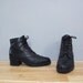 vintage black LACE UP boots w/ heel 7