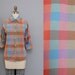 s a l e vintage CHECKERED PLAID pastel shirt S