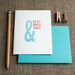 Letterpress 'And Baby Makes Three' Card - Pink