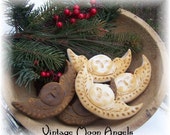 Olde Vintage Look Moon Angel Bowl Fillers/Melts-Set of 2-Christmas-Angels-Holidays-Primitive OFG TEAM