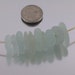 Genuine English sea glass beads - centre drilled - jewellery quality - 10 pieces