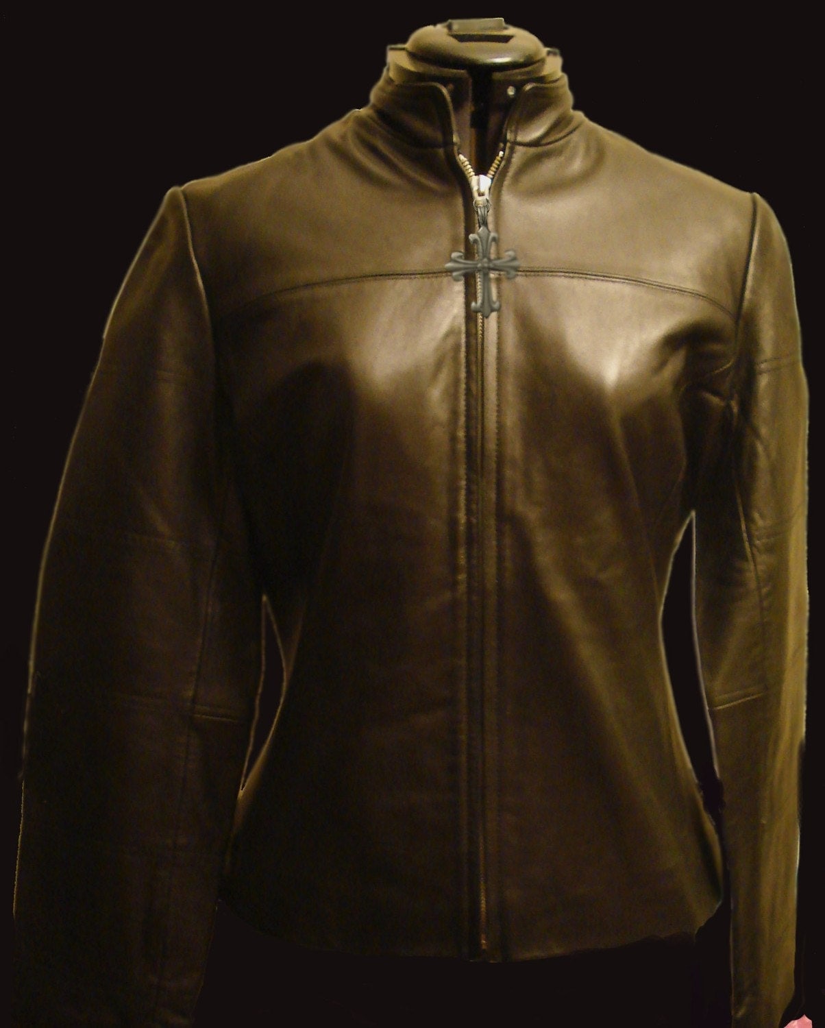 Sons of Anarchy Gemma Katey Gothic Cross leather jacket
