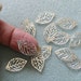 Itty Bitty Bright Silver Plated Filigree Leaves 10mm x 20mm 538