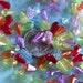 70 Tiny Transparent Acrylic Drops Assorted Colors 6mm x 9mm 410-3xo