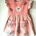 Baby Dress - Bees Buzzing Around Grandmother's Garden Angel Sleeves and Frilly Pockets - Size 12 to18 Months (ANGEL106)