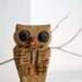 Vintage Hand Carved Cork Owl Figure