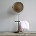 Antique Shaving Mirror With Stand, Double Faced Vintage Swivel Mirror, Bath,