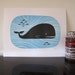 Modern Whale Letterpress Print