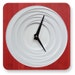 Petal Red Bamboo Modern Wall Clock