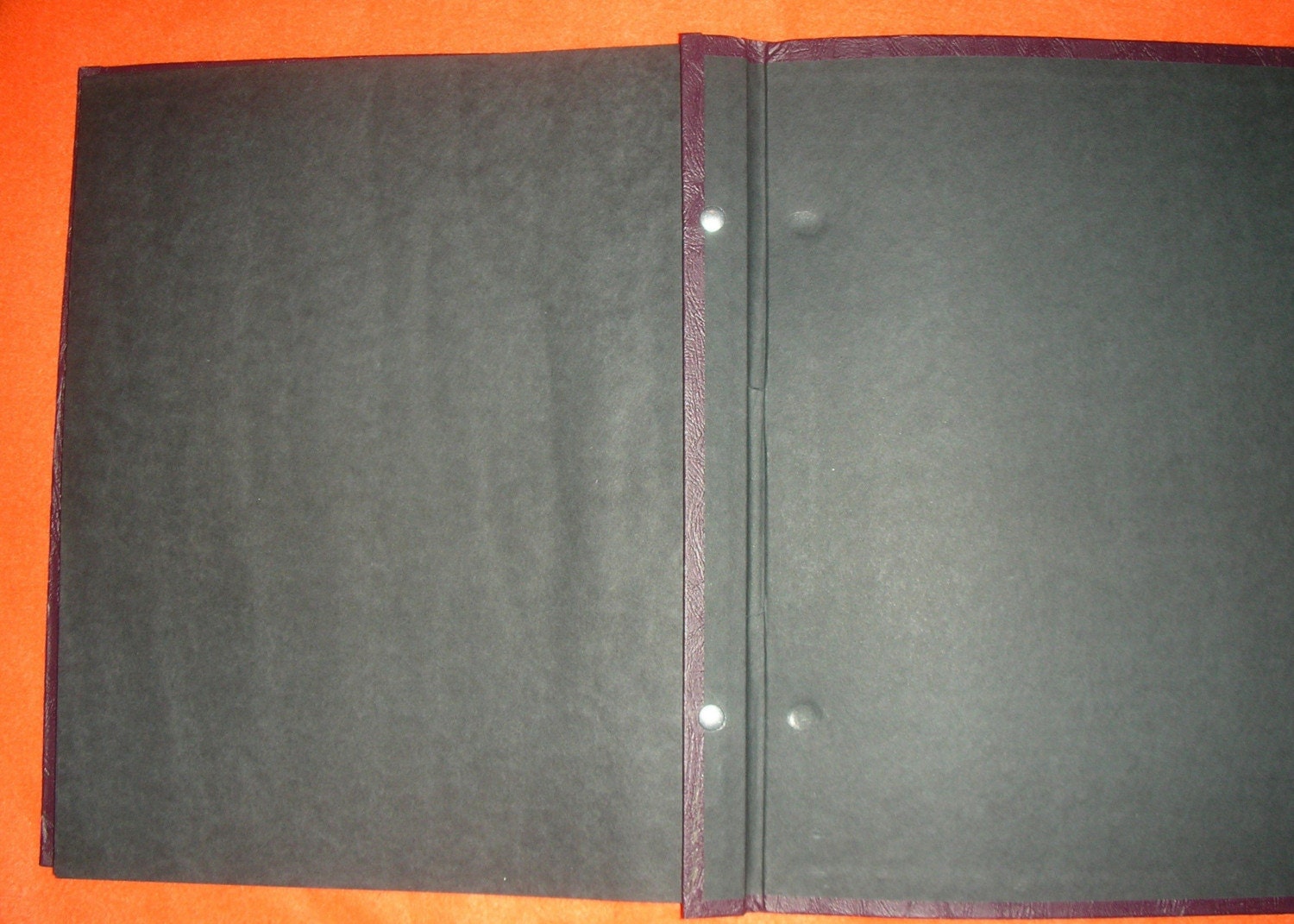 Vintage Empty Scrapbook Album Black Pages 14 X 11