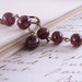 GRAPE earrings with vintage purple lampwork glass