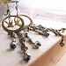 Gypsy Chandelier earrings with metallic crystals and birds