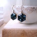 Sapphire Hex on You earrings vintage sapphire blue rhinestones