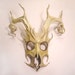Stag Spirit Mask in Leather with Spiral Antlers