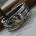 PRE ORDER All you need.... fine silver hand stamped personalized stacking rings with heart