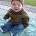 baby knit sweater - brown size 6 - 12 months