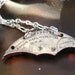 Steampunk ELGIN Crescent Moon Necklace. Industrial Grunge.