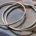 8 Large 30mm (1 1\/4 Inch) CIRCLES\/ HOOP FINDINGS - 18 Gauge, Sterling Silver, Handmade