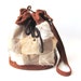 1970s Boho Fur Drawstring Cross Body Bag