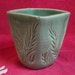 Robin's egg blue square vase, small