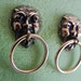 1960s earrings / The Devil Comes A Knocking Vintage 60's Door Knockers Gold Fill Earrings