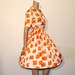 1950s full skirt blouse / Orange A Peel 2pc 50's Judy Ann Pleated Skirt and Blouse Set