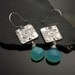 Cool Water Peruvian Chalcedony and Silver earring