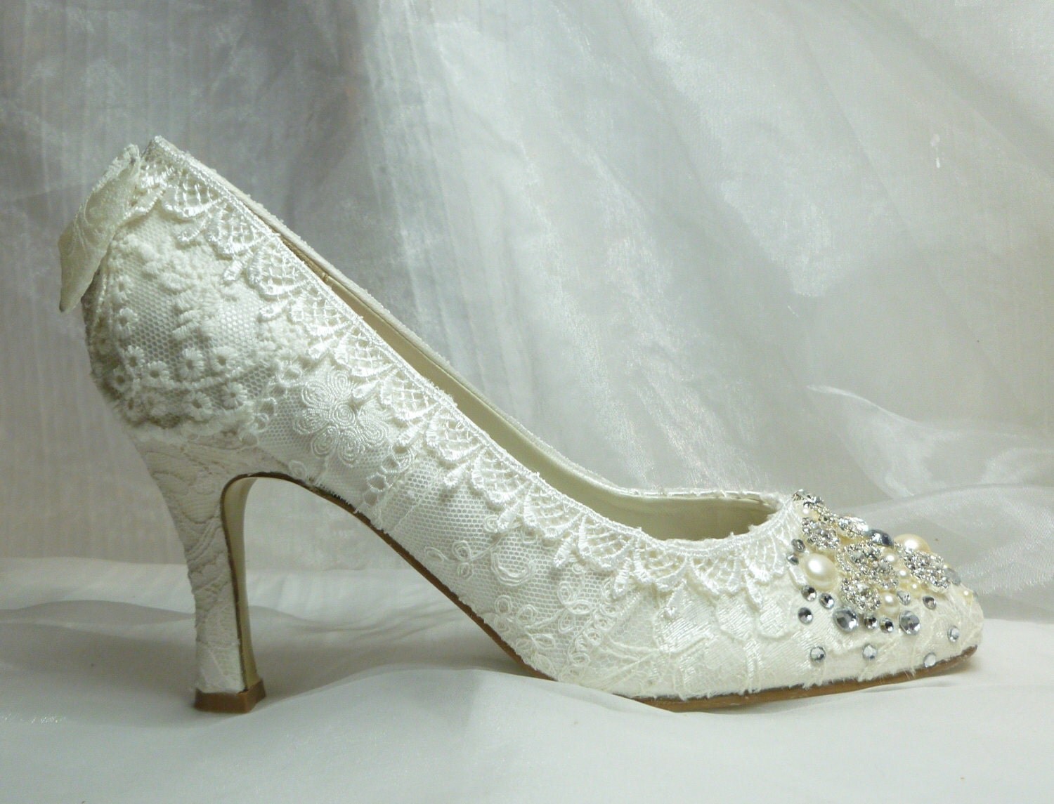 Wedding Shoes Vintage Lace 3